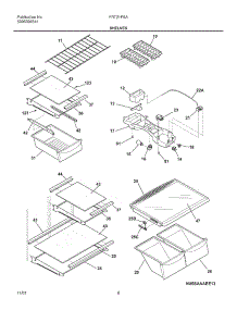 07 - Shelves parts for Frigidaire Refrigerator FRT21P5AB9 from AppliancePartsPros.com