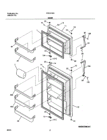 03 - Door parts for Frigidaire Refrigerator FRT21P6CW0 from AppliancePartsPros.com