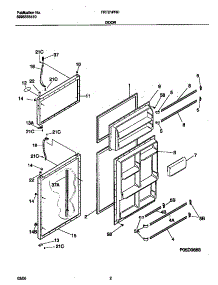 02 - Door parts for Frigidaire Refrigerator FRT21PRHW6 from AppliancePartsPros.com