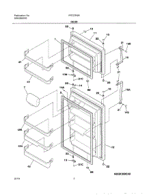 03 - Doors parts for Frigidaire Refrigerator FRT21R6AB1 from AppliancePartsPros.com