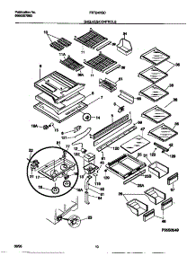 04 - Shelves / Controls parts for Frigidaire Refrigerator FRT24RGCW3 from AppliancePartsPros.com