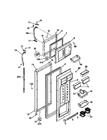 02 - Door parts for Frigidaire Refrigerator FRT24TGCW1 from AppliancePartsPros.com