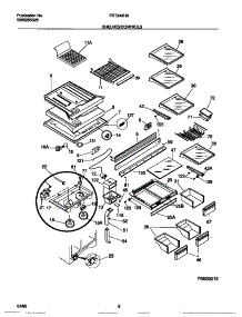 04 - Shelves / Controls parts for Frigidaire Refrigerator FRT24XHAY2 from AppliancePartsPros.com