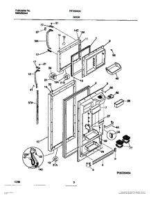 02 - Door parts for Frigidaire Refrigerator FRT26XGCB4 from AppliancePartsPros.com