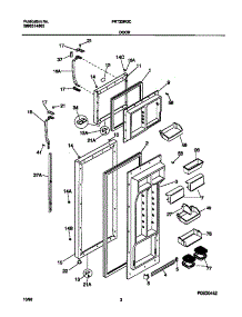 02 - Doors parts for Frigidaire Refrigerator FRT22RGCD9 from AppliancePartsPros.com