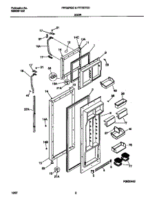 02 - Door parts for Frigidaire Refrigerator FRT22TGCW6 from AppliancePartsPros.com