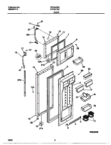 02 - Door parts for Frigidaire Refrigerator FRT24RGCB2 from AppliancePartsPros.com