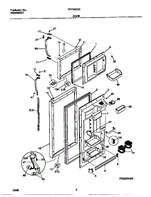 02 - Door parts for Frigidaire Refrigerator FRT26XGCD2 from AppliancePartsPros.com