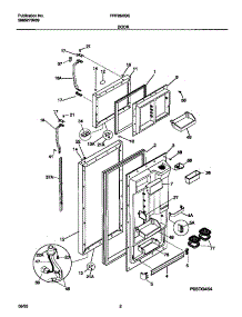 02 - Door parts for Frigidaire Refrigerator FRT26XGCW1 from AppliancePartsPros.com