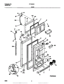 02 - Door parts for Frigidaire Refrigerator FRT26XGCD3 from AppliancePartsPros.com