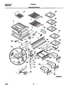 04 - Shelves / Controls parts for Frigidaire Refrigerator FRT26XGCW1 from AppliancePartsPros.com