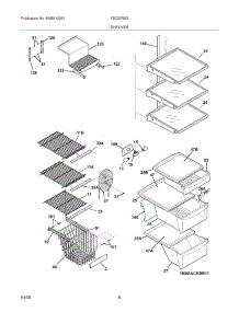 09 - Shelves parts for Frigidaire Refrigerator FSC23R5DWJ from AppliancePartsPros.com