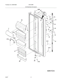 05 - Refrigerator Door parts for Frigidaire Refrigerator GHSC39EEPW1 from AppliancePartsPros.com