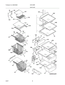 09 - Shelves parts for Frigidaire Refrigerator GHSC39EEPW1 from AppliancePartsPros.com