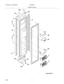 03 - Freezer Door parts for Frigidaire Refrigerator GHSC39ETHB0 from AppliancePartsPros.com