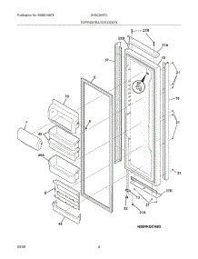 05 - Refrigerator Door parts for Frigidaire Refrigerator GHSC39ETJB1 from AppliancePartsPros.com