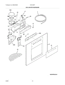 15 - Ice & Water Dispenser parts for Frigidaire Refrigerator GHSC39ETEB1 from AppliancePartsPros.com