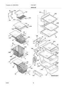 09 - Shelves parts for Frigidaire Refrigerator GHSC39ETEW1 from AppliancePartsPros.com