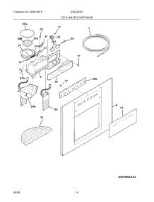 15 - Ice & Water Dispenser parts for Frigidaire Refrigerator GHSC39ETJB1 from AppliancePartsPros.com
