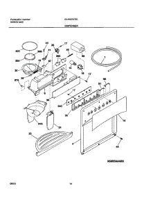 15 - Dispenser parts for Frigidaire Refrigerator GLHS237ZCB0 from AppliancePartsPros.com