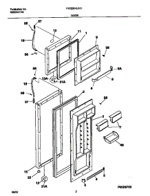 02 - Door parts for Frigidaire Refrigerator FRT22INLHC1 from AppliancePartsPros.com