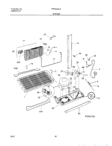 09 - System parts for Frigidaire Refrigerator FRT22INLHW5 from AppliancePartsPros.com