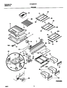 04 - Shelves parts for Frigidaire Refrigerator FRT22INLHC1 from AppliancePartsPros.com