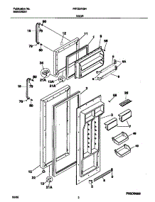 02 - Door parts for Frigidaire Refrigerator FRT22IRSHB3 from AppliancePartsPros.com