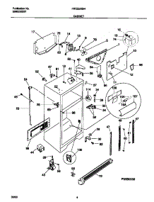 03 - Cabinet parts for Frigidaire Refrigerator FRT22IRSHB3 from AppliancePartsPros.com