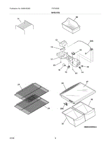 07 - Shelves parts for Frigidaire Refrigerator FRT8IB5EWC from AppliancePartsPros.com