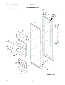05 - Refrigerator Door parts for Frigidaire Refrigerator FSC23F7DSB3 from AppliancePartsPros.com