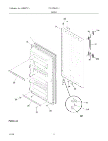 03 - Door parts for Frigidaire Refrigerator FRU17B2JW11 from AppliancePartsPros.com