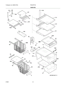 09 - Shelves parts for Frigidaire Refrigerator FSC23F7DSB3 from AppliancePartsPros.com