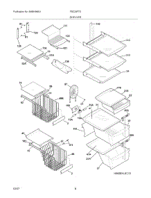 09 - Shelves parts for Frigidaire Refrigerator FSC23F7DSBB from AppliancePartsPros.com