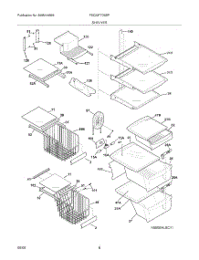 09 - Shelves parts for Frigidaire Refrigerator FSC23F7DSBP from AppliancePartsPros.com