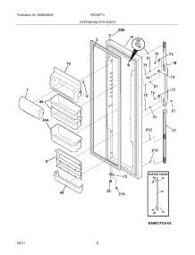 05 - Refrigerator Door parts for Frigidaire Refrigerator FSC23F7HSB3 from AppliancePartsPros.com