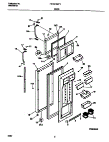 02 - Door parts for Frigidaire Refrigerator FRT24RGCB4 from AppliancePartsPros.com