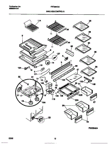 04 - Shelves / Controls parts for Frigidaire Refrigerator FRT26XGCD0 from AppliancePartsPros.com