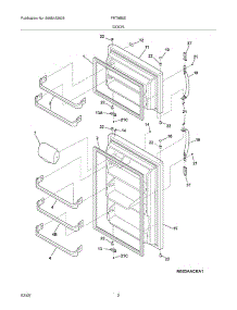 03 - Door parts for Frigidaire Refrigerator FRT8B5EZ2 from AppliancePartsPros.com