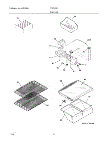 07 - Shelves parts for Frigidaire Refrigerator FRT8IB5EW9 from AppliancePartsPros.com