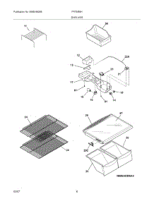 07 - Shelves parts for Frigidaire Refrigerator FRT8IB5HW0 from AppliancePartsPros.com
