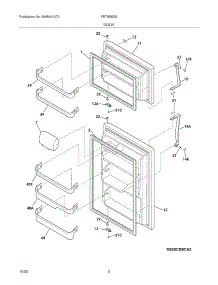 03 - Door parts for Frigidaire Refrigerator FRT8S6ESK8 from AppliancePartsPros.com