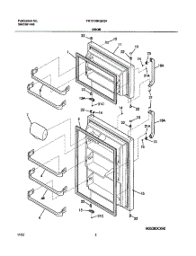 03 - Doors parts for Frigidaire Refrigerator FRTX18N5BQ4 from AppliancePartsPros.com