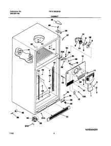 05 - Cabinet parts for Frigidaire Refrigerator FRTX18N5BQ4 from AppliancePartsPros.com