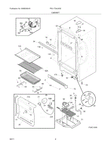 05 - Cabinet parts for Frigidaire Refrigerator FRU17G4JW20 from AppliancePartsPros.com