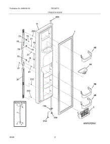 03 - Freezer Door parts for Frigidaire Refrigerator FSC23F7DW6 from AppliancePartsPros.com
