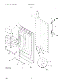 03 - Door parts for Frigidaire Refrigerator FRU1767GW0 from AppliancePartsPros.com