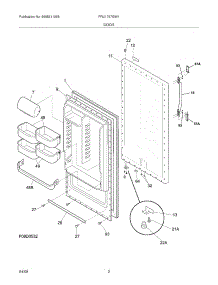 03 - Door parts for Frigidaire Refrigerator FRU1767GW1 from AppliancePartsPros.com