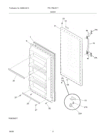 03 - Door parts for Frigidaire Refrigerator FRU17B2JW17 from AppliancePartsPros.com