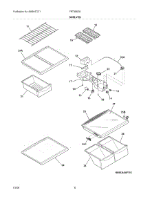 07 - Shelves parts for Frigidaire Refrigerator FRT8S6ESBB from AppliancePartsPros.com